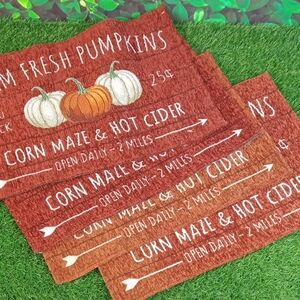 💩 Rustic Fall Pumpkin Placemats